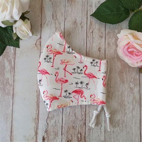 Flamingo Face Mask - Etsy