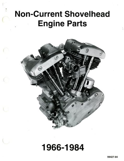 1966-1984 Harley Davidson Non-Current Shovelhead Engine Parts Manual