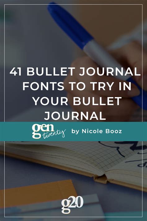 41 Bullet Journal Fonts To Spice Things Up - GenTwenty