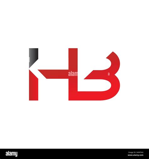 letter HB Logo Design Vector Template. Initial Linked Letter HB Vector ...