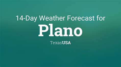 Plano, Texas, USA 14 day weather forecast