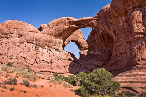 Double Arch, Arches National Park, Utah Stock Image - Image of american, tourism: 46728259