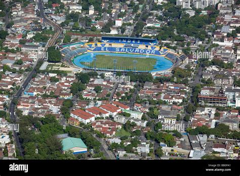 aerial view above El Salvador stadium San Salvador Stock Photo ...