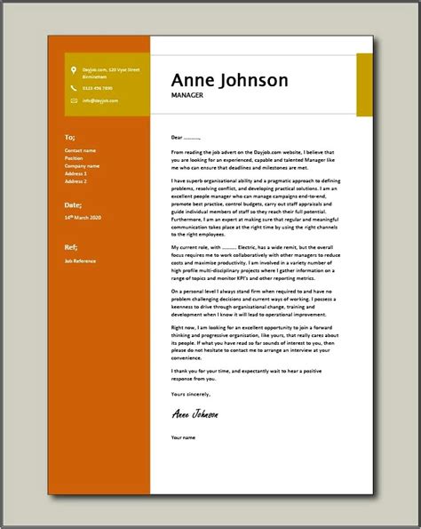 Sample Manager Cover Letter For Resume - Resume Example Gallery