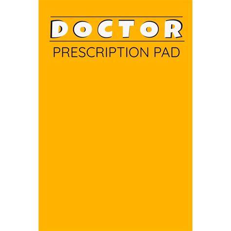 Doctor Prescription Pad : Doctors Patient Prescription Rx Pad Paper (Paperback) - Walmart.com ...