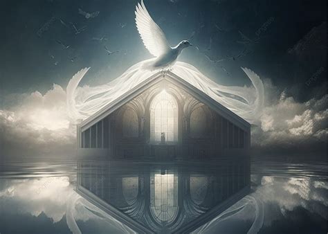 Heaven Hall Bird Of Paradise Holy Background, Lineage, Palace, Heaven Bird Background Image And ...