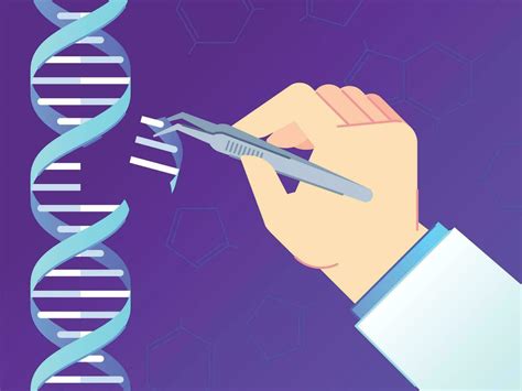 CRISPR CAS9 Gene editing tool. Genome edits, human dna genetic engineering and DNA code vector ...