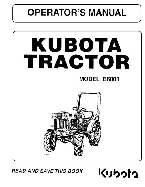 Kubota B6000 Operation manual PDF Download - Service manual Repair ...