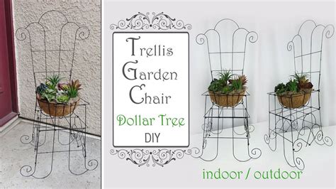 Dollar Tree Trellis Garden Chair DIY / Garden DIY / Patio Decor DIY ...