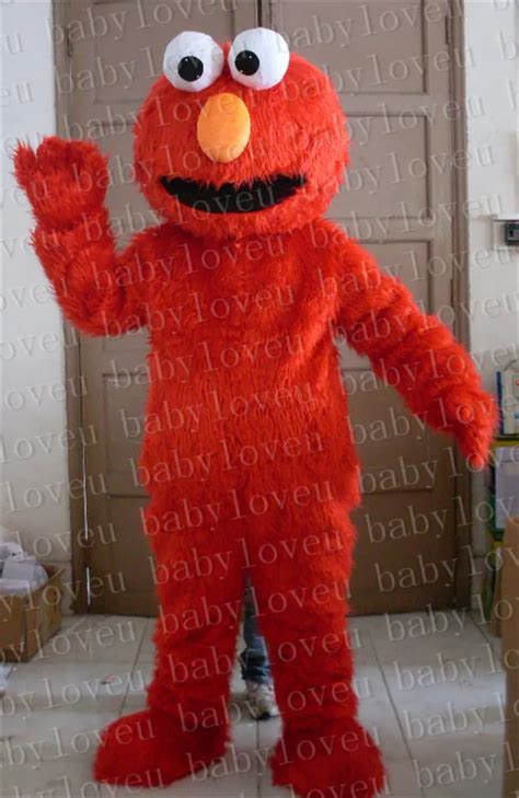 red elmo mascot costume halloween costumes party costume dinosaurs fancy dress christmas gift-in ...