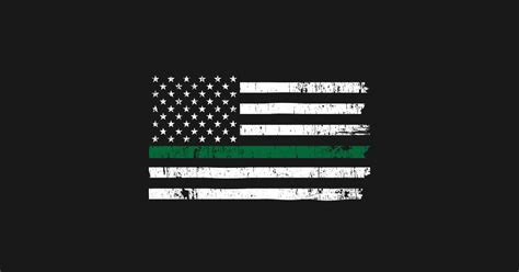 Thin Green Line Distressed USA Flag for Border Patrol and Military ...