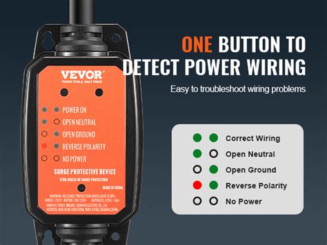 VEVOR RV Surge Protector, 30 Amp, 2700 Joules RV Voltage Protector Monitor Circuit Analyzer ...