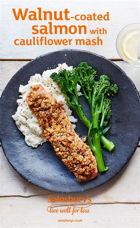 Recipe: Walnut-coated salmon with goat’s cheese mash | Sainsbury's recipes | Recipe | Diy ...