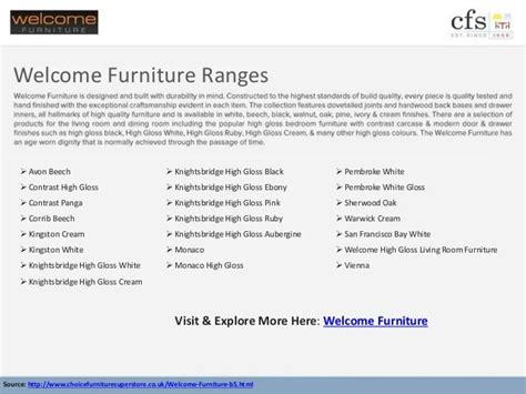 Welcome Furniture Stockists - Choice Furniture Superstore