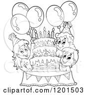 Royalty-Free (RF) Clipart Illustration of a Happy Birthday Cake Character With Blue Candles by ...