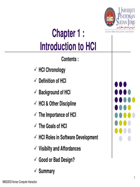 Introduction to HCI: Contents