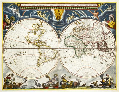 Joan Blaeu World Map Circa 1600's Photograph by David Hinds - Fine Art America