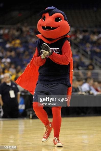 The Richmond Spiders mascot performs during the southwest regional of ...