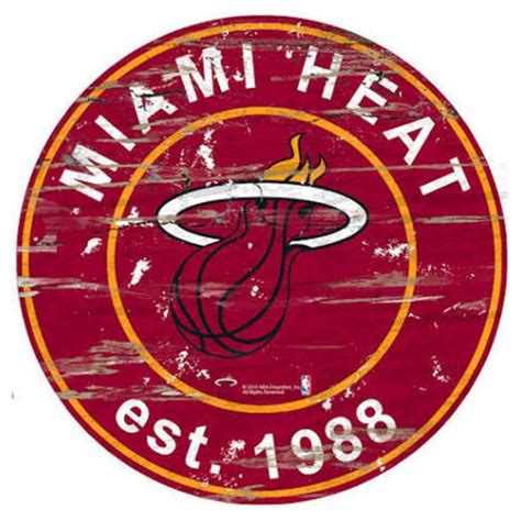 Fan Creations NBA Distressed Round Sign - B0659-HEAT in 2021 | Miami heat, Miami heat logo, Fan ...