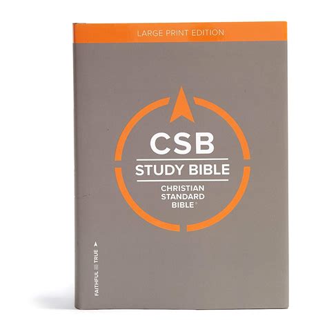 CSB Study Bible, Large Print Edition, Hardcover, Red Letter, Study Notes and Commentary ...