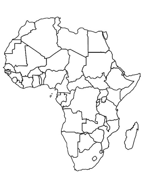 Map of Africa coloring page | Download Free Map of Africa coloring page for kids | Best Coloring ...