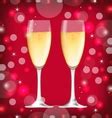 Watercolor champagne bottle and glasses icon Vector Image