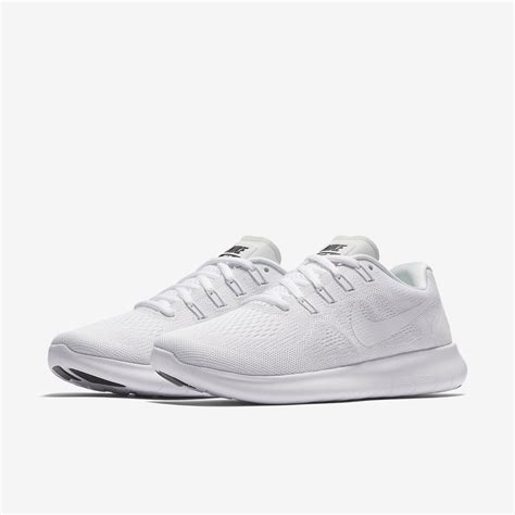 Nike Womens Free RN 2017 Running Shoes - White - Tennisnuts.com