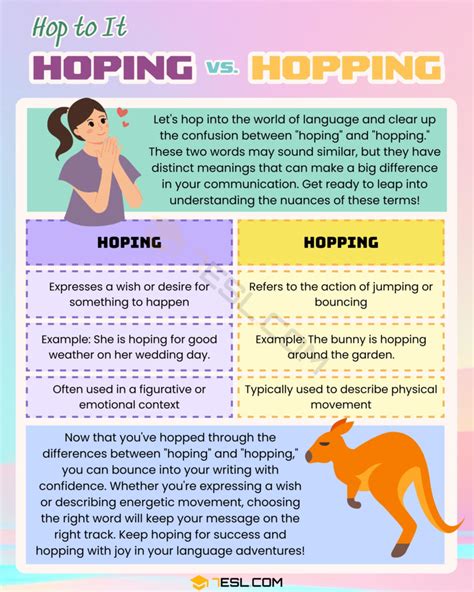 Hoping vs. Hopping: Clearing Up the Confusion • 7ESL