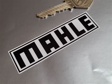 Mahle Pistons Black & White Oblong Stickers - 2" or 3.25" Pair