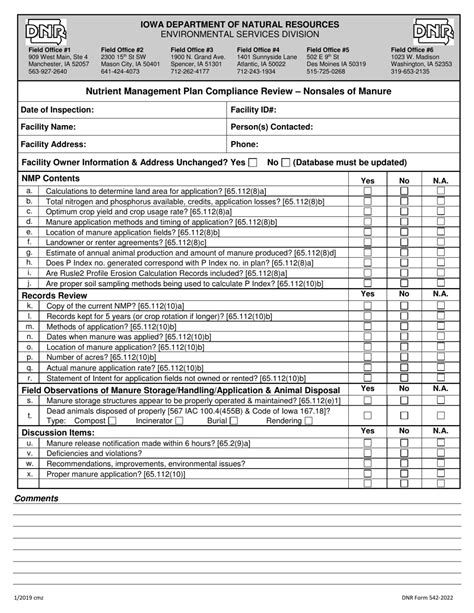 DNR Form 542-2022 - Fill Out, Sign Online and Download Fillable PDF, Iowa | Templateroller