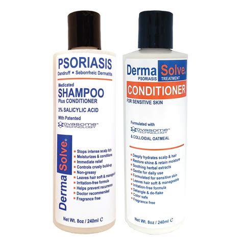 Amazon.com : Scalp Psoriasis & Dandruff Shampoo and Conditioner by DermaSolve | Seborrheic ...