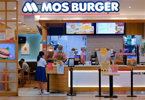 Singapore Aug2021 Front View of Fast Food Chain Mos Burger Restaurant in Yishun Northpoint City ...