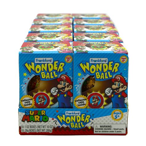 Super Mario Wonder Ball Milk Chocolate with surprise collectible coin ...