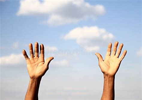 Hands in the air stock image. Image of achievement, celebrate - 25681103