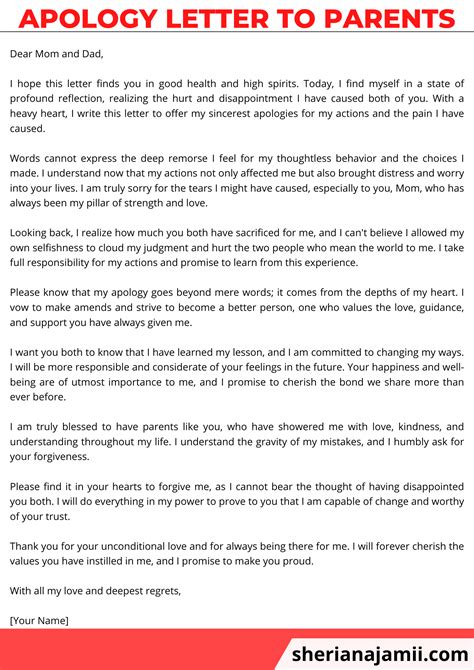 10+ Apology Letter To Parents Templates [2024] | Sheria Na Jamii