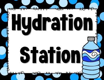 Hydration Station Sign by The Teaching Oasis | Teachers Pay Teachers