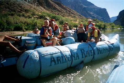 Rafting the Colorado River through the Grand Canyon in August 2001