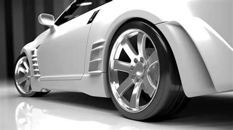 Cutting Edge Racing Tuned White Sports Car Coupe With Custom Parts And Extended Wheels 3d Render ...