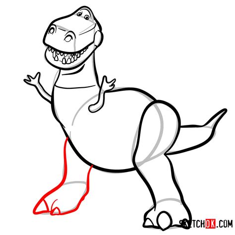 How to draw Rex | Toy Story - Sketchok easy drawing guides