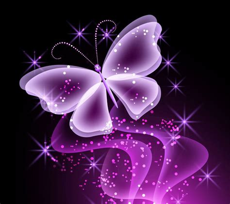 Wallpaper neon, butterfly, abstract, purple, sparkle, glow ... | Purple butterfly, Butterfly ...