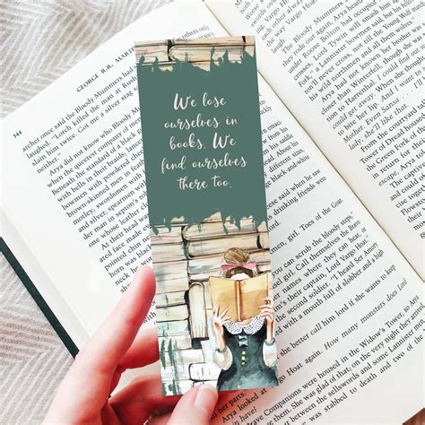 Book Lover Printable Bookmark With Quote, Reading Gifts, Bookish Gifts for Readers, Digital ...