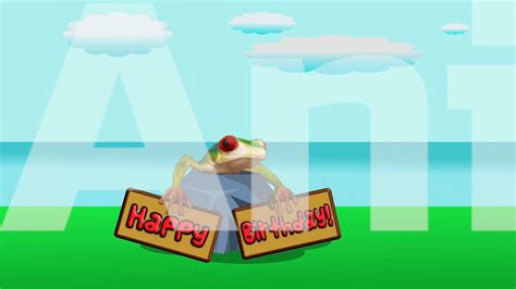 Animated Frog Happy Birthday Ecard Greeting With Funny Sound Effects 8 Seconds Mp4 - Etsy