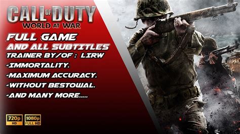 Call of Duty World at War Full Games + Trainer/ All Subtitles Part.1 - YouTube