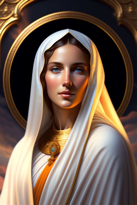 Lexica - Virgin mary mother of jesus full body with beautiful robe and halo and rays coming out ...