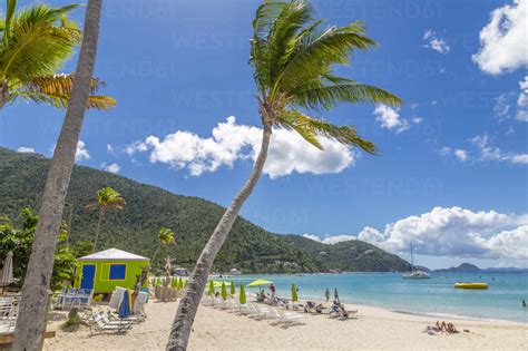 View of Cane Garden Bay Beach, Tortola, British Virgin Islands, West Indies, Caribbean, Central ...