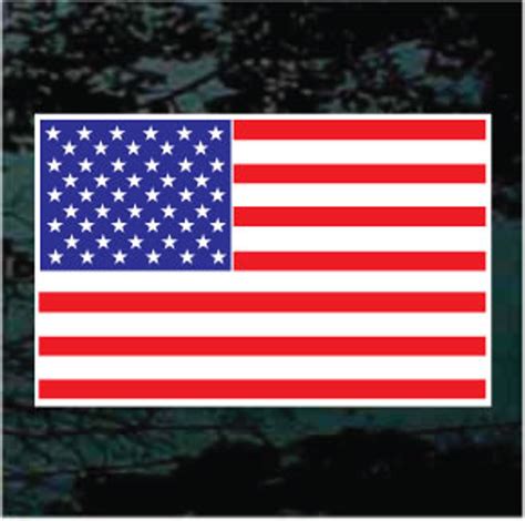 Flat American Flag Decals & Stickers | Decal Junky