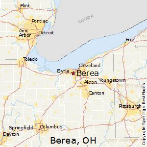 Map Of Berea Ohio - Tourist Map Of English