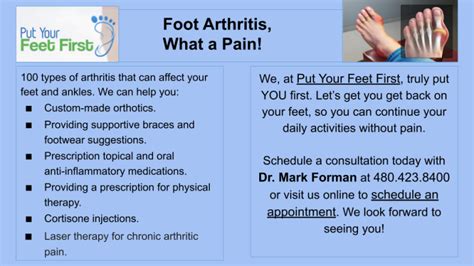 Foot Arthritis, What a Pain! | Put Your Feet First