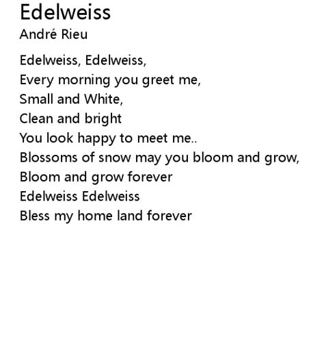 Edelweiss 歌词 - 歌词网