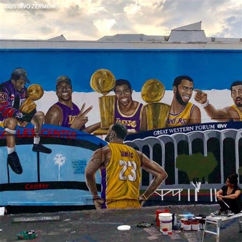 The greatest mural of LeBron James and the Lakers EVER and you WON'T BELIEVE nobody's scribbled ...